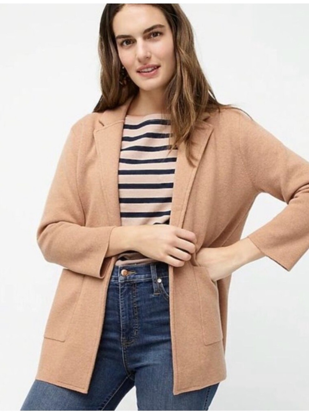 J. Crew Sophie Camel Sweater Blazer